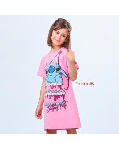 Camisola Infantil Animê Disney Stitch Birthday Party