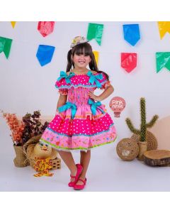 vestido-infantil-de-festa-junina-pink-com-poas-sao-joao-frente