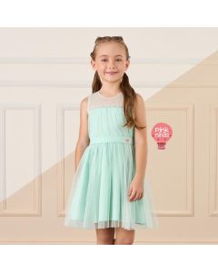 Vestido de Festa Infantil Verde Mon Sucré Tule Valen