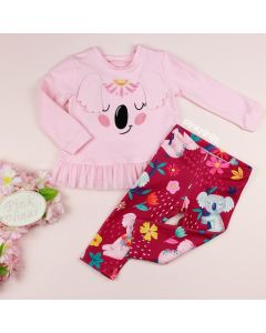 conjunto-infantil-rosa-mon-sucre-blusa-e-calca-cute-koala-bebe-frente
