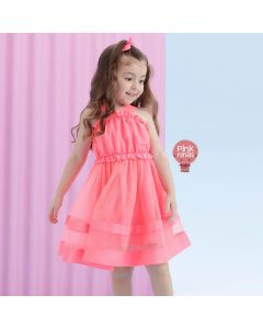 vestido-infantil-laranja-neon-mon-sucre-flowers-cream-modelo