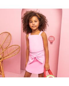 conjunto-infantil-rosa-de-blusa-e-short-saia-maxi-laco-modelo